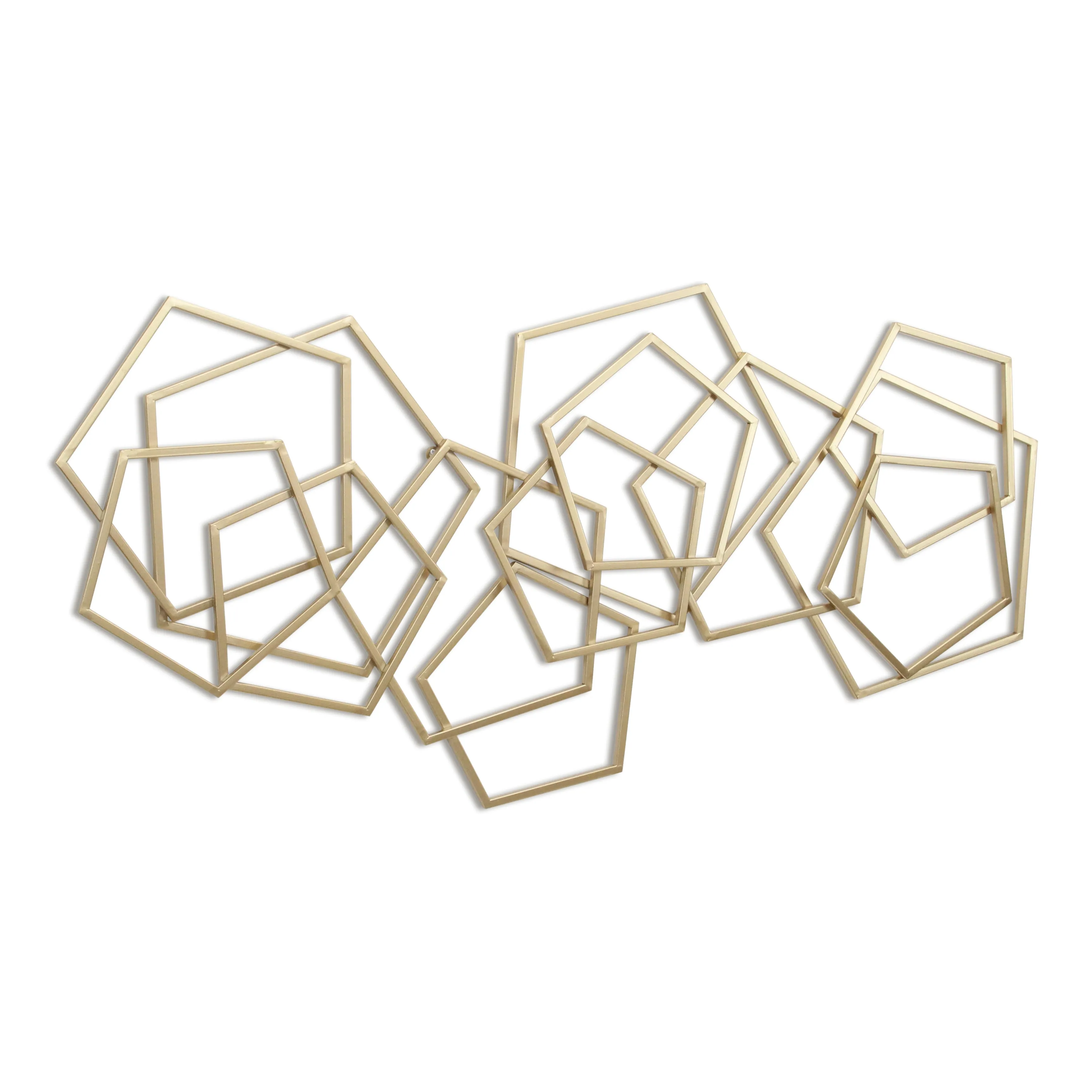 6092GD - Astraga Pentagon Wall Art - Gold