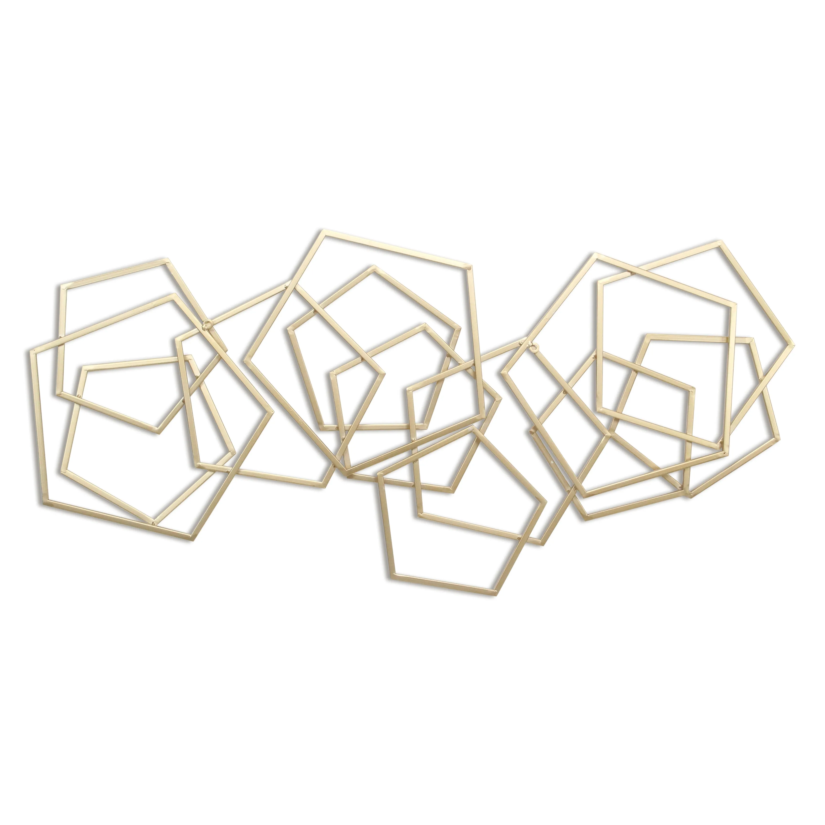 6092GD - Astraga Pentagon Wall Art - Gold