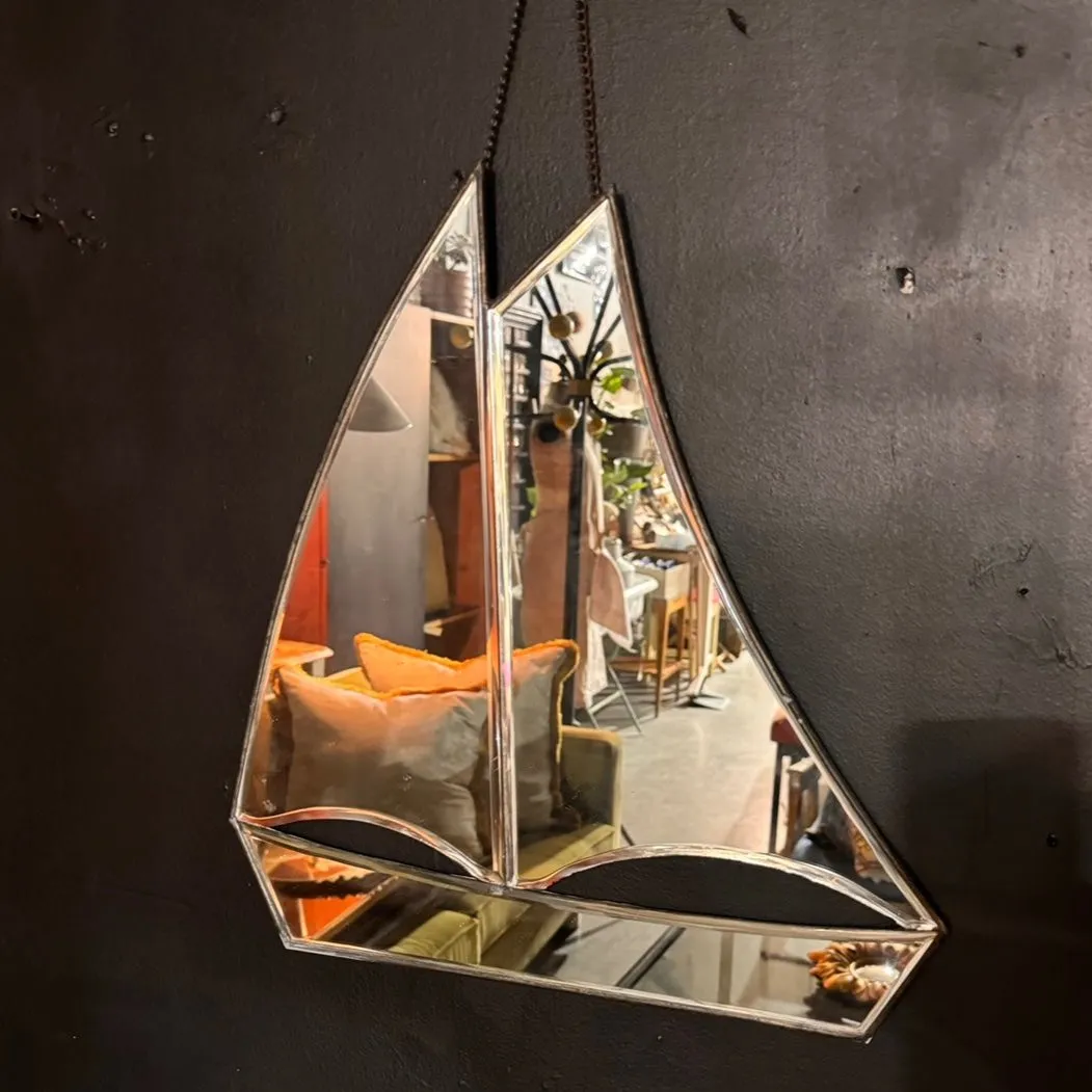 A COLLECTION OF VINTAGE MIRRORS - SAILING BOAT