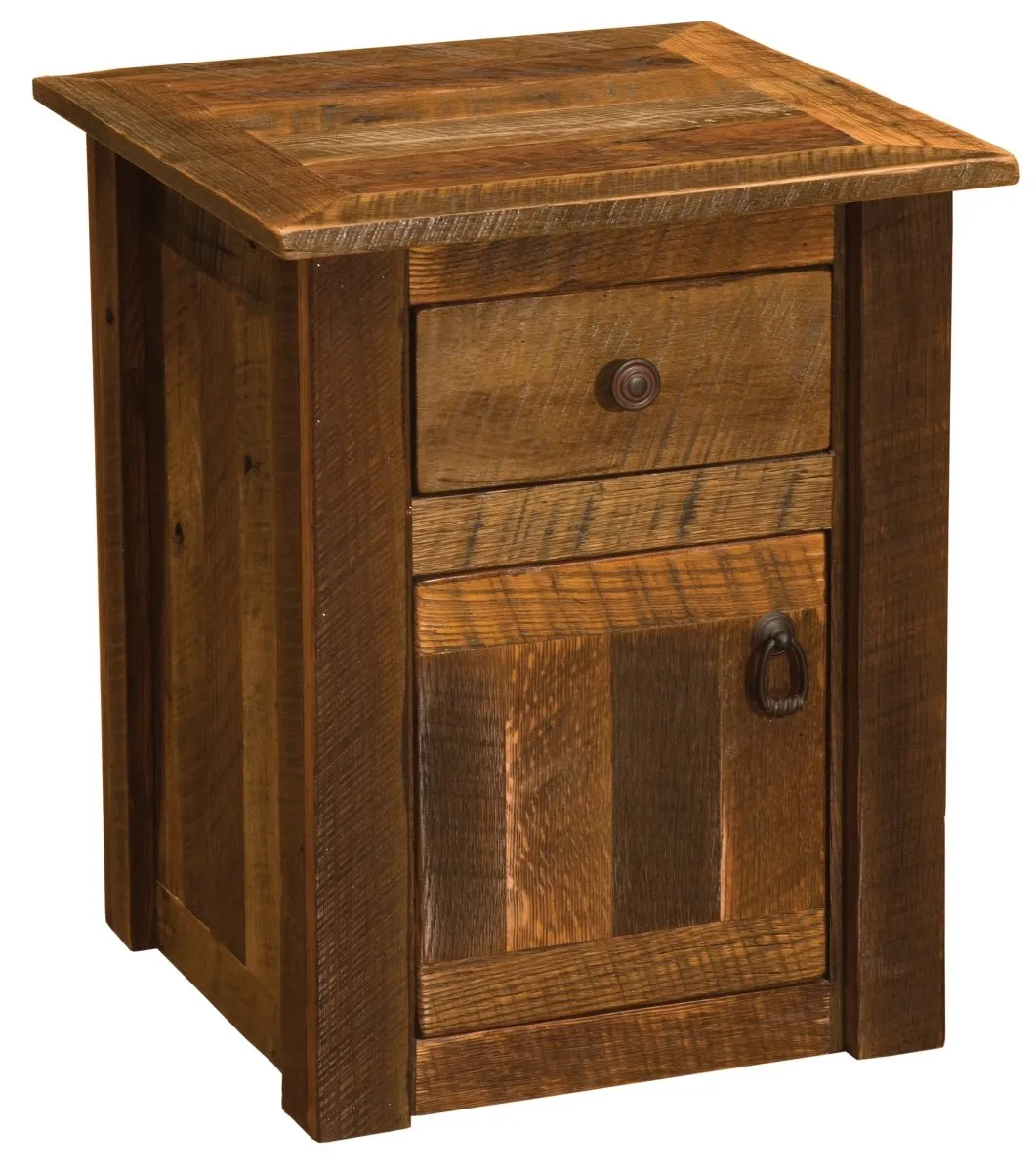 Barnwood Enclosed End Table