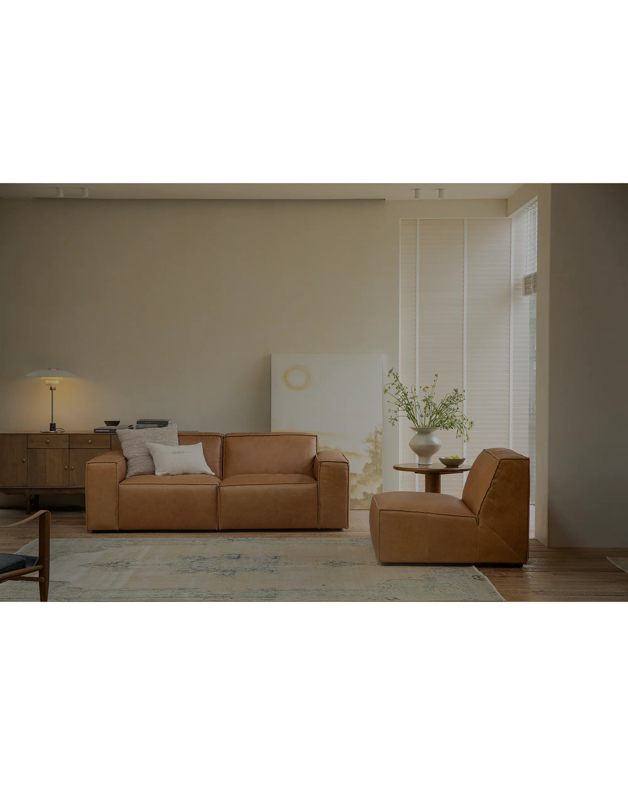 Botan Leather Sectional Sofa