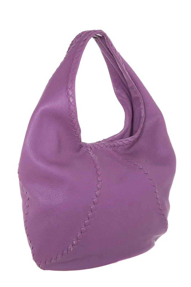 Bottega Veneta Purple Leather Hobo