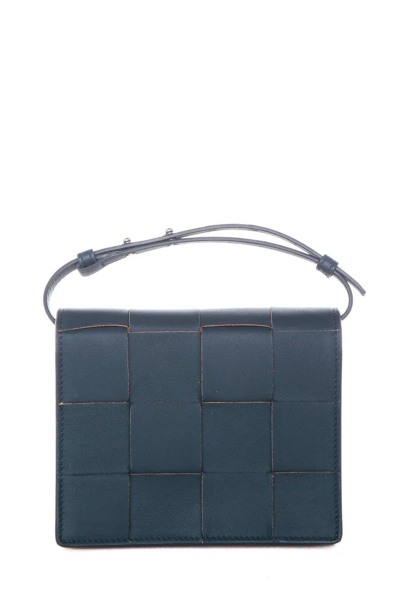 Bottega Veneta Teal Mini Cassette Cross-Body