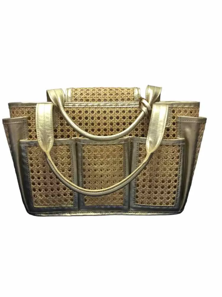 Budha Girl beige and silver Handbag