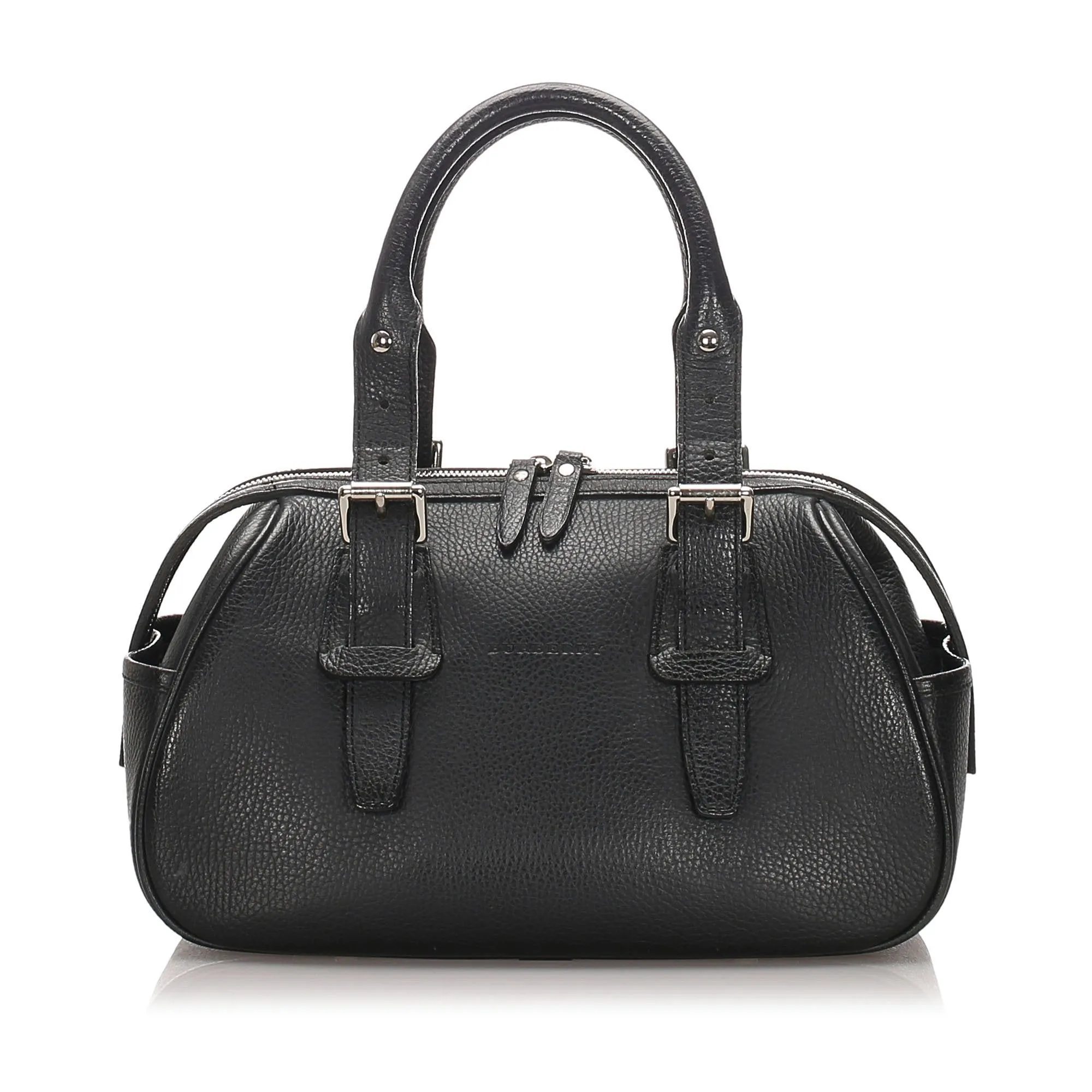 Burberry Black Calf Leather Handbag United Kingdom