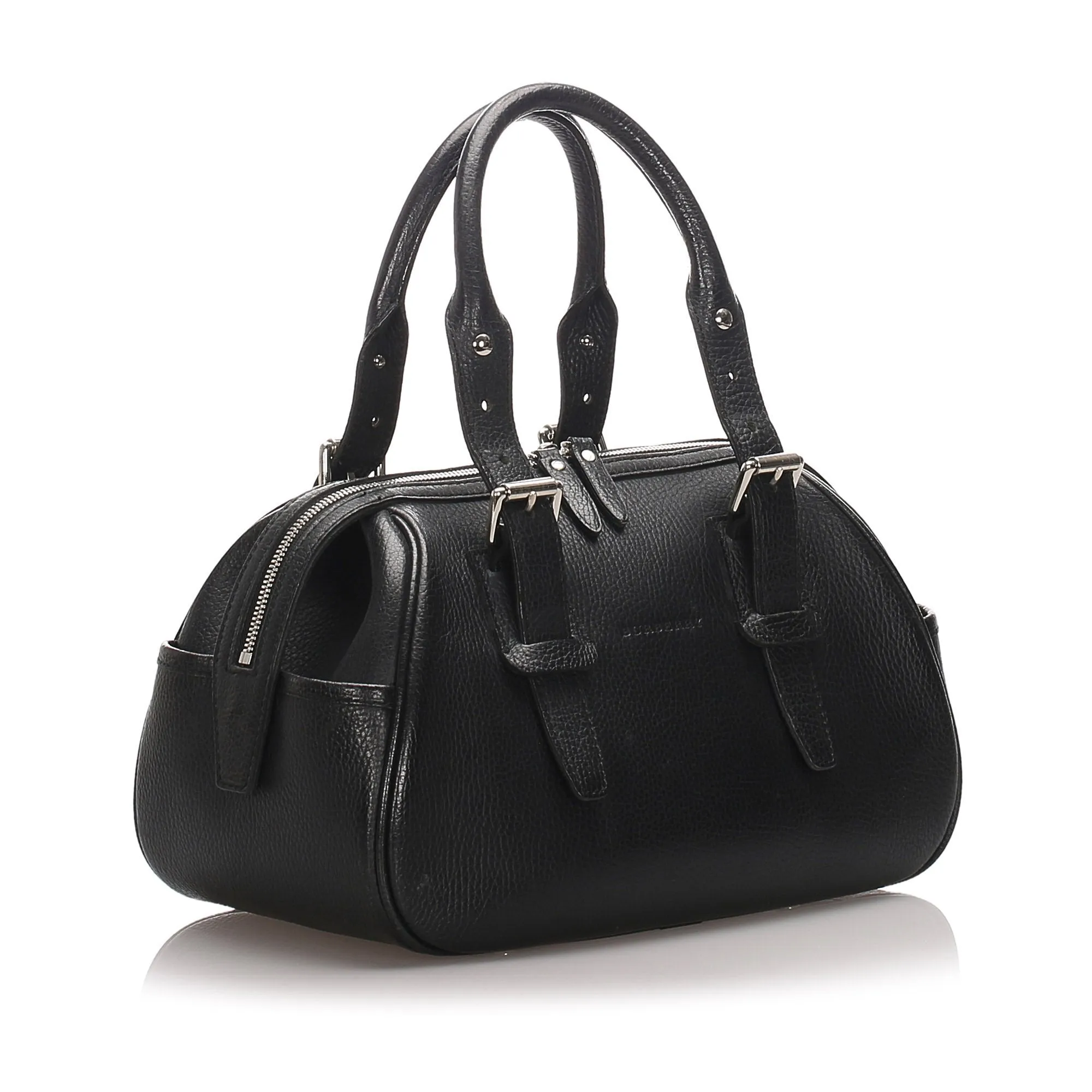 Burberry Black Calf Leather Handbag United Kingdom