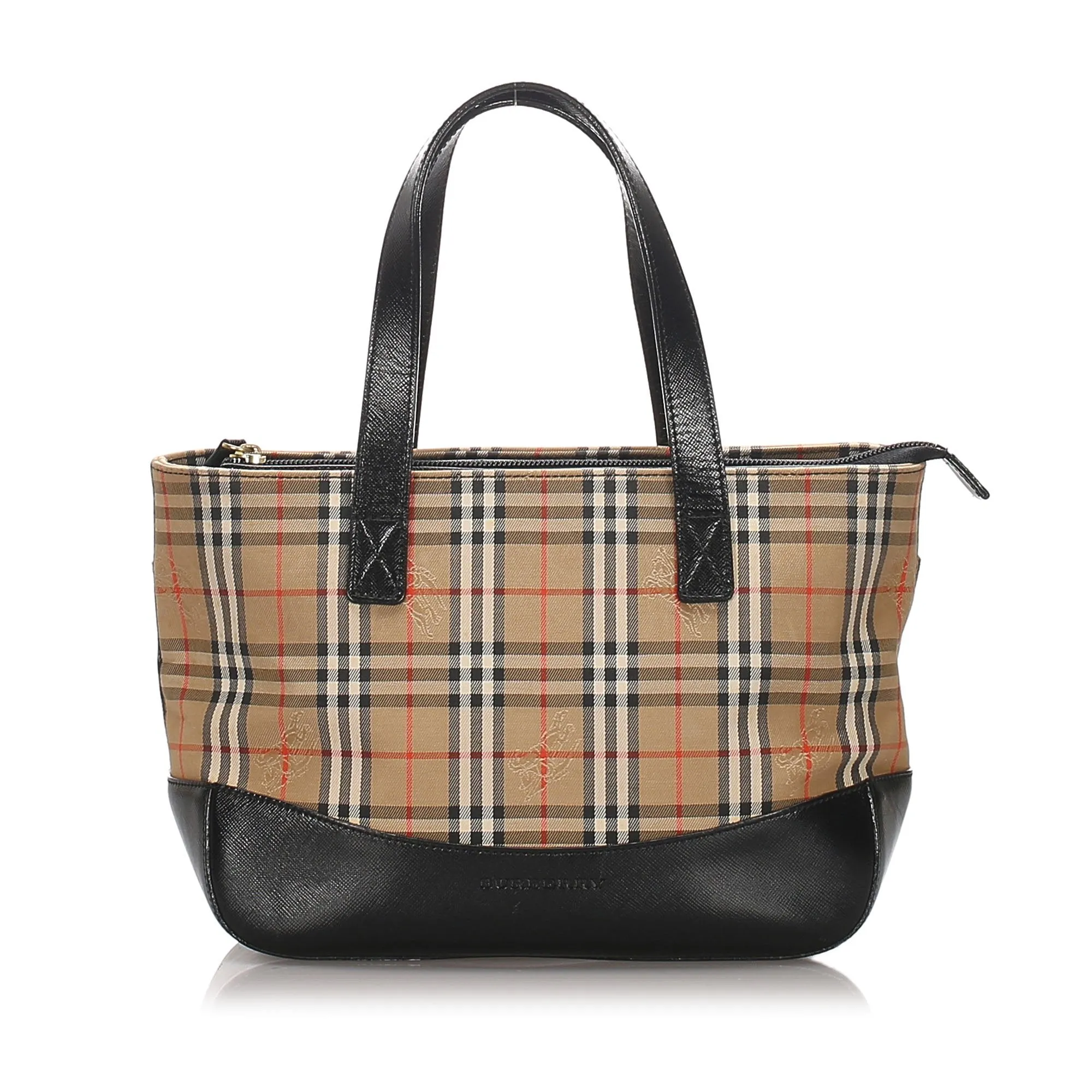 Burberry Brown Haymarket Check Canvas Handbag United Kingdom