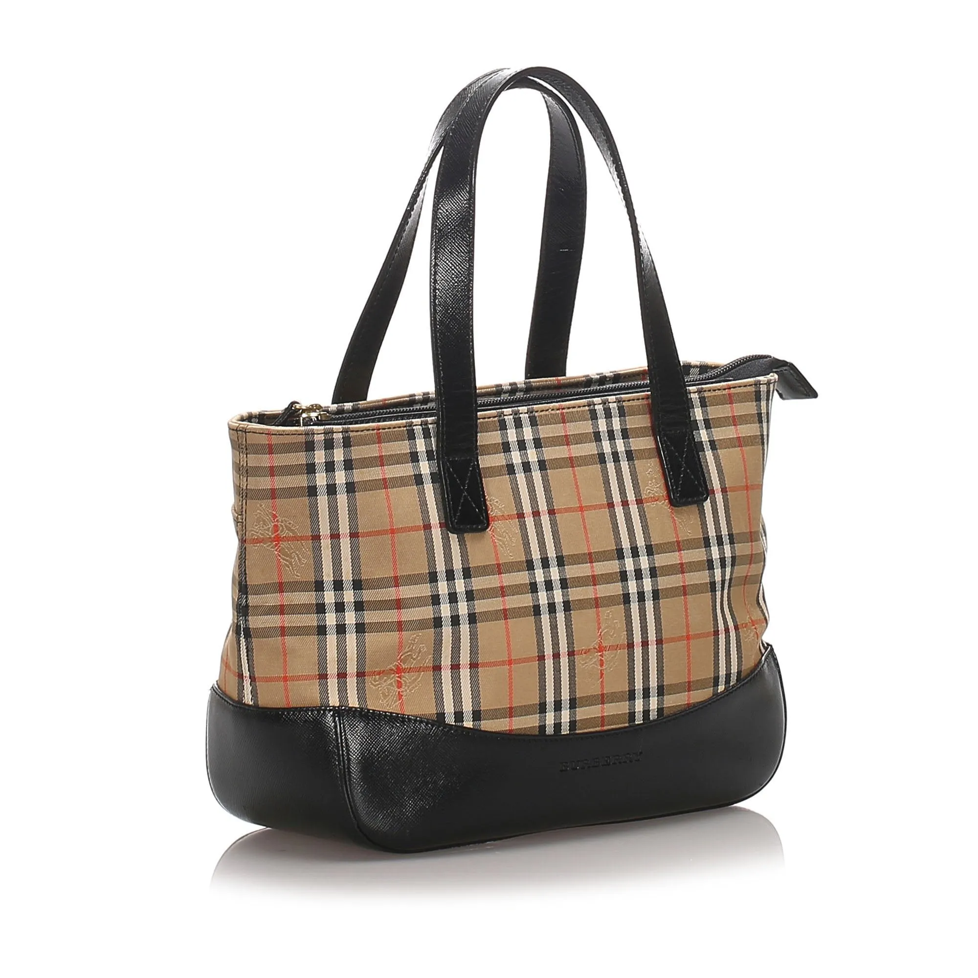 Burberry Brown Haymarket Check Canvas Handbag United Kingdom