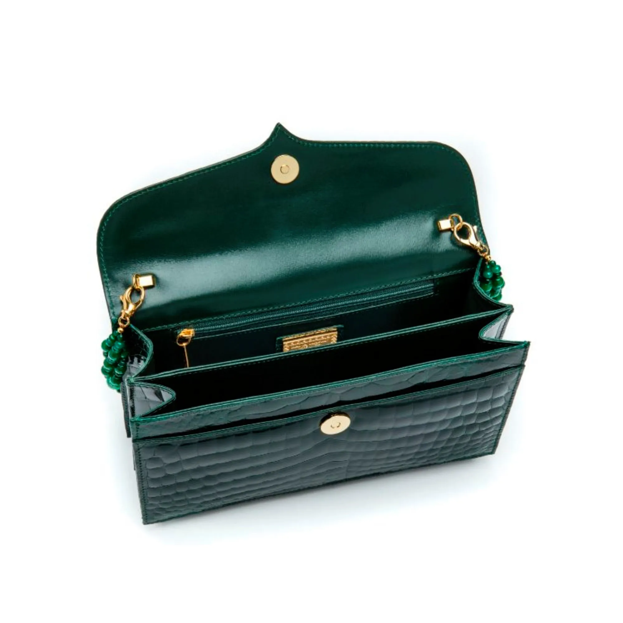 Capri Clutch in Emerald Green