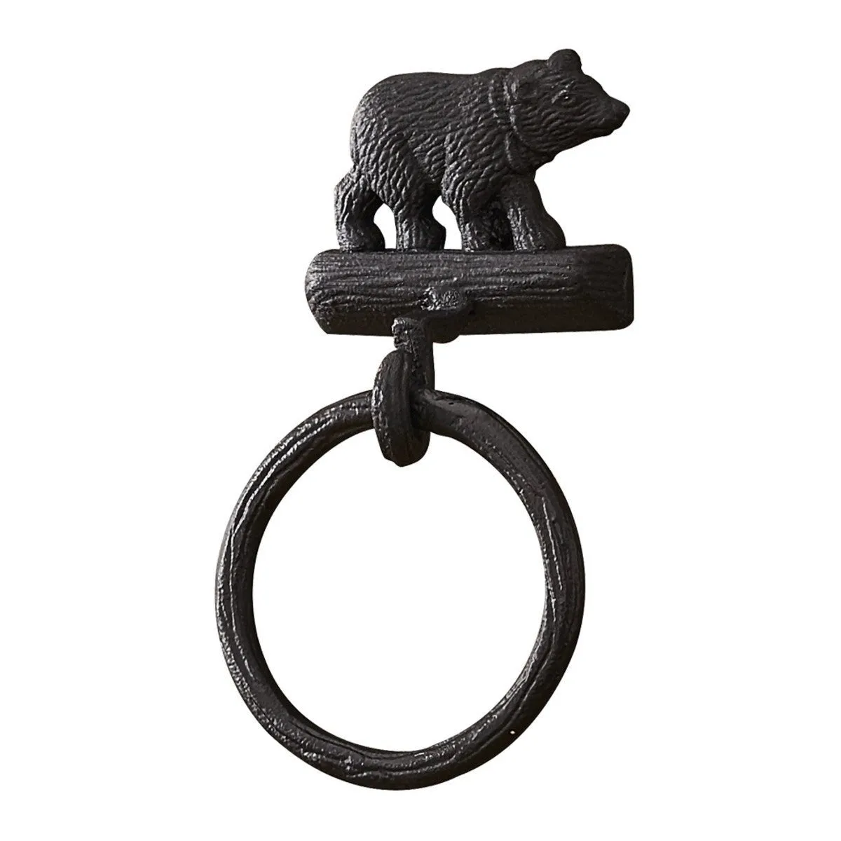 Cast Bear Towel Ring