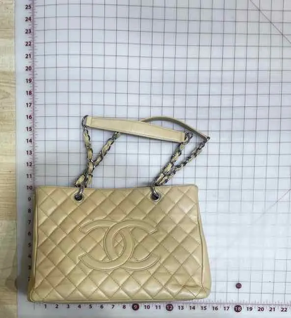 Chanel Grand Shopping Tote Beige Handbag