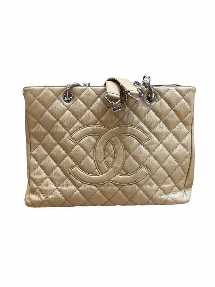 Chanel Grand Shopping Tote Beige Handbag