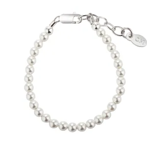 Cherished Moments Sterling Silver Simulated Pearl Baby Bracelet