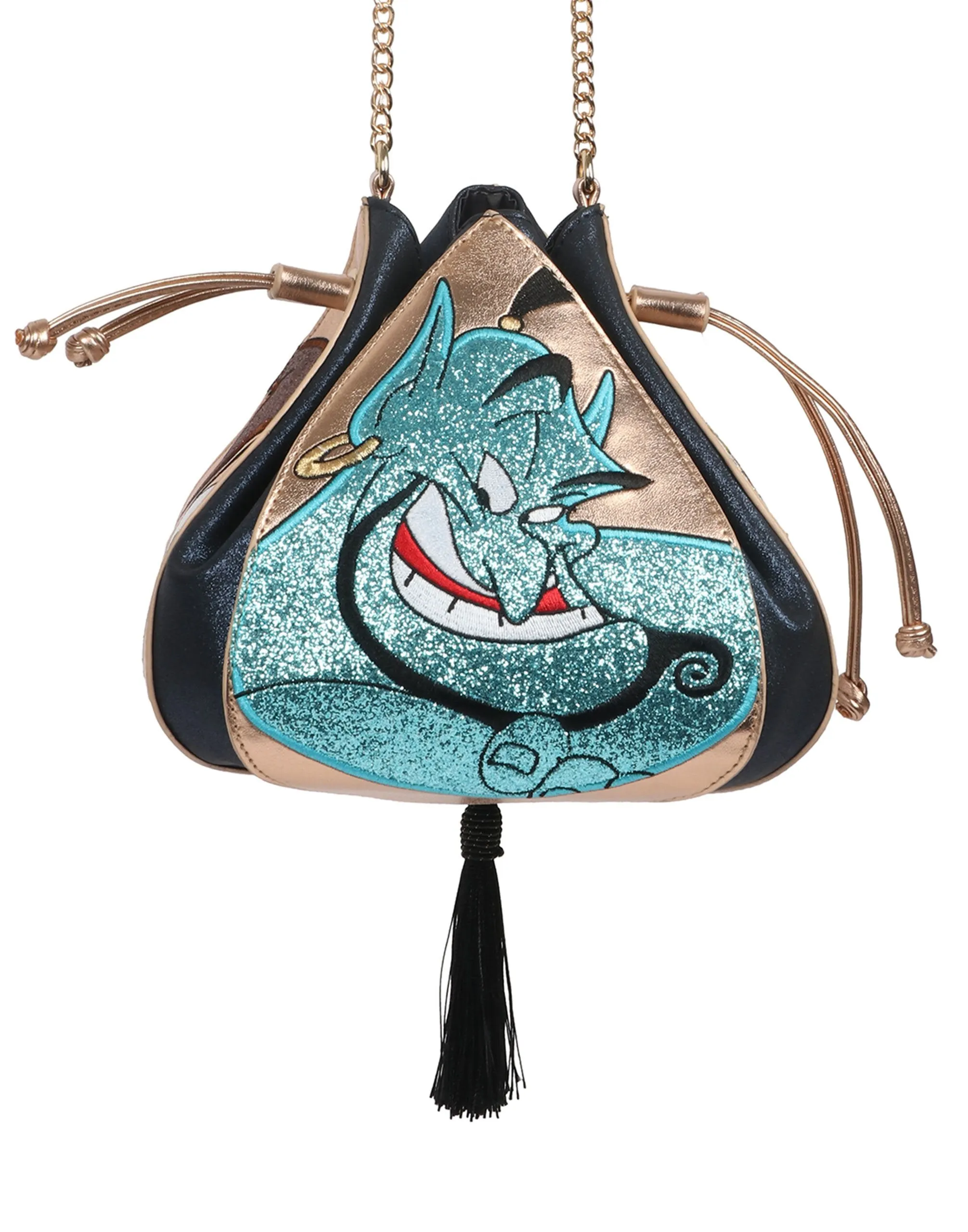 Danielle Nicole Aladdin Jasmine, Genie, Rajah and Abu 4 Sided Drawstring Designer Bag