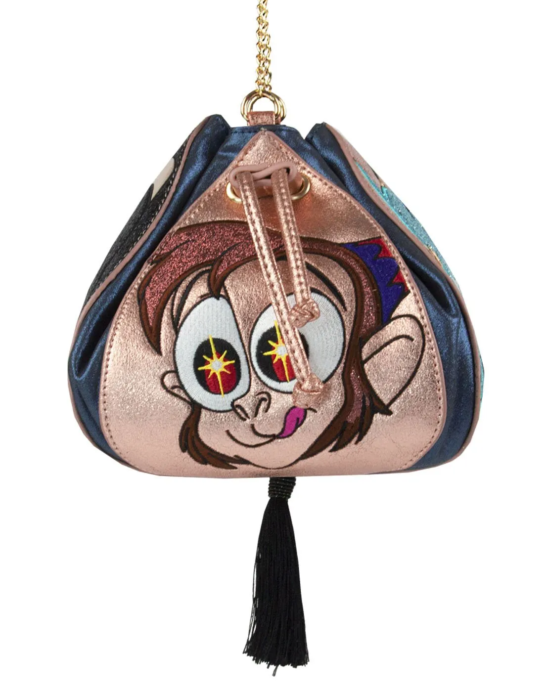 Danielle Nicole Aladdin Jasmine, Genie, Rajah and Abu 4 Sided Drawstring Designer Bag