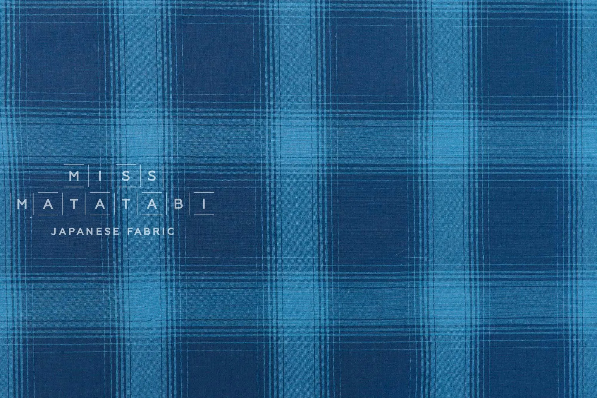 DEADSTOCK 100% Cotton Indigo Yarn-dyed - plaid