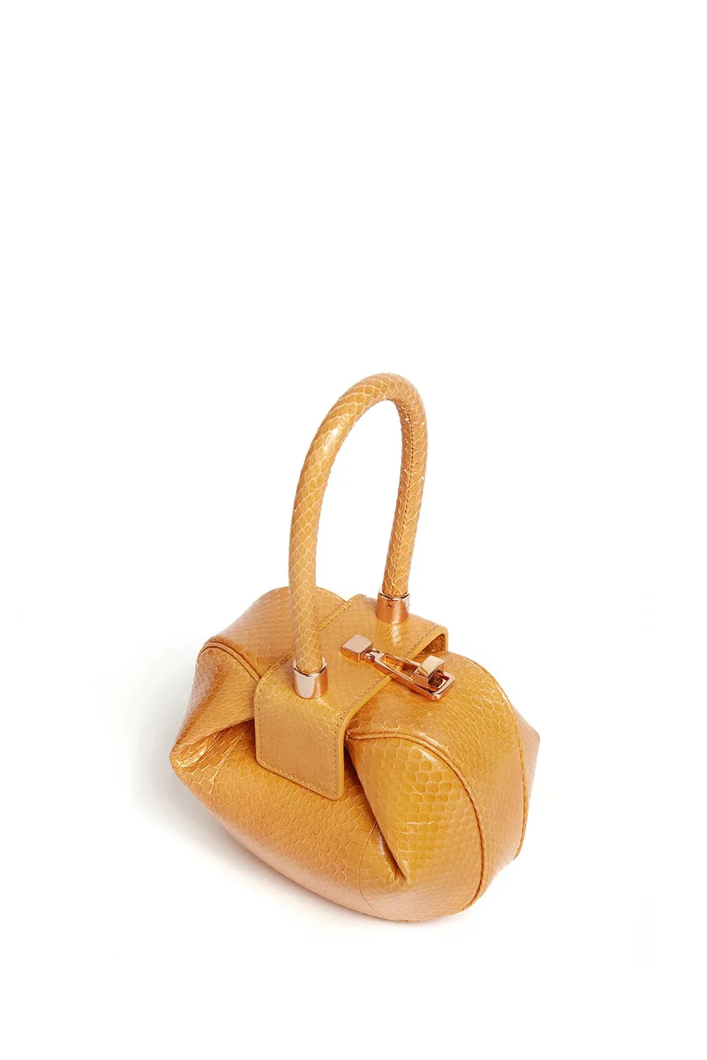 Demi Bag in Saffron Snakeskin