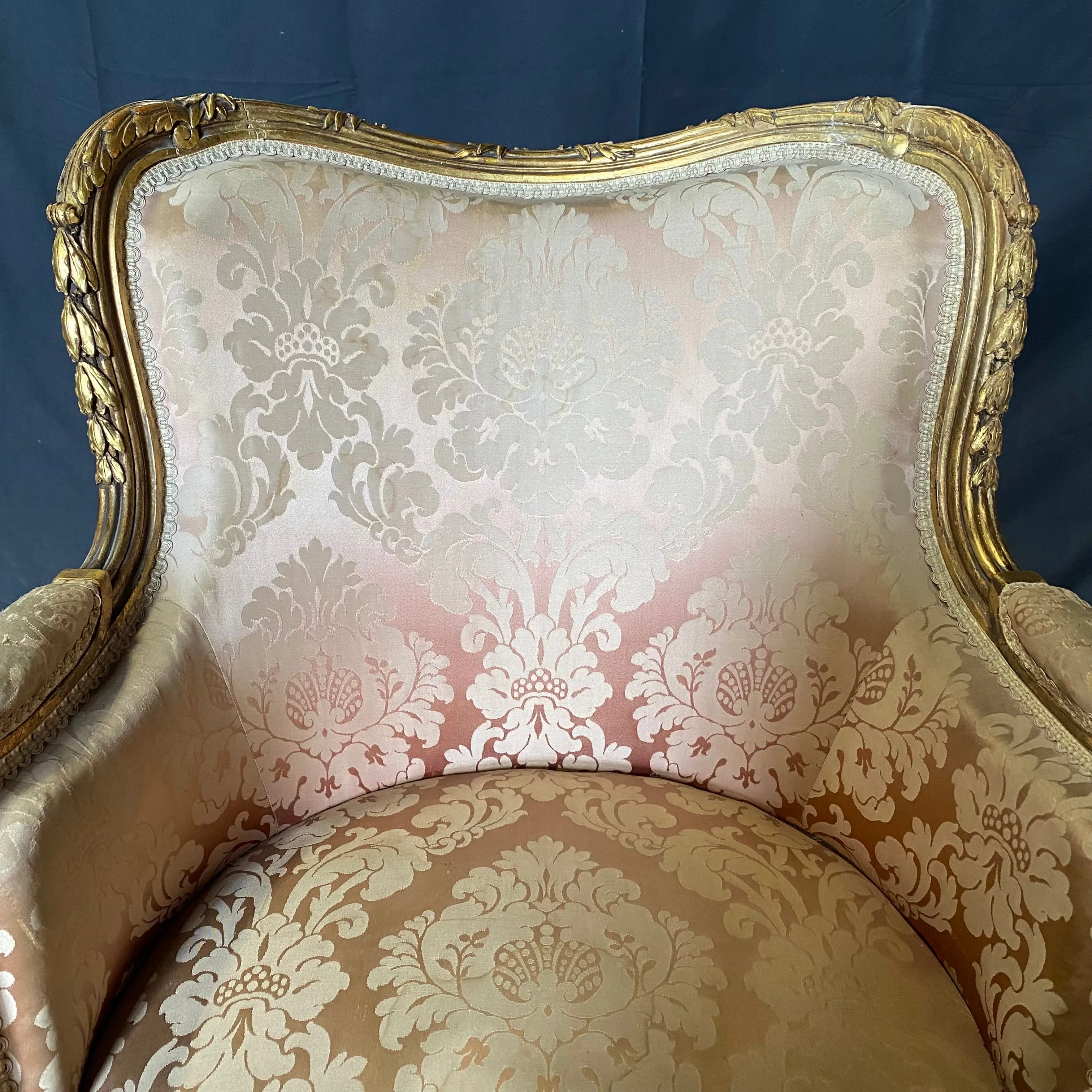 Exquisite Early 19th Century French Set of 4 Louis XVI Armchairs or Bergere Chairs