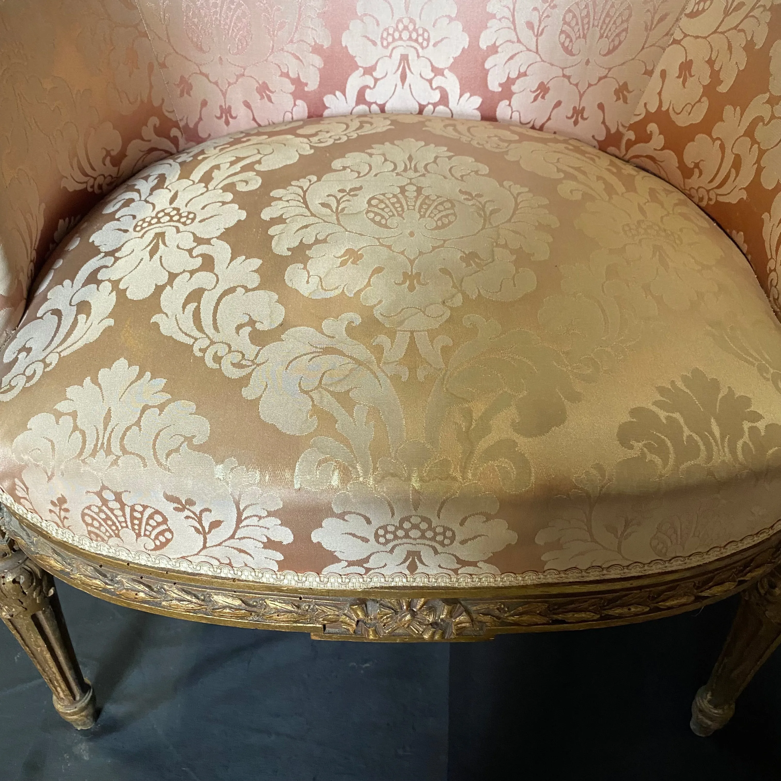 Exquisite Early 19th Century French Set of 4 Louis XVI Armchairs or Bergere Chairs