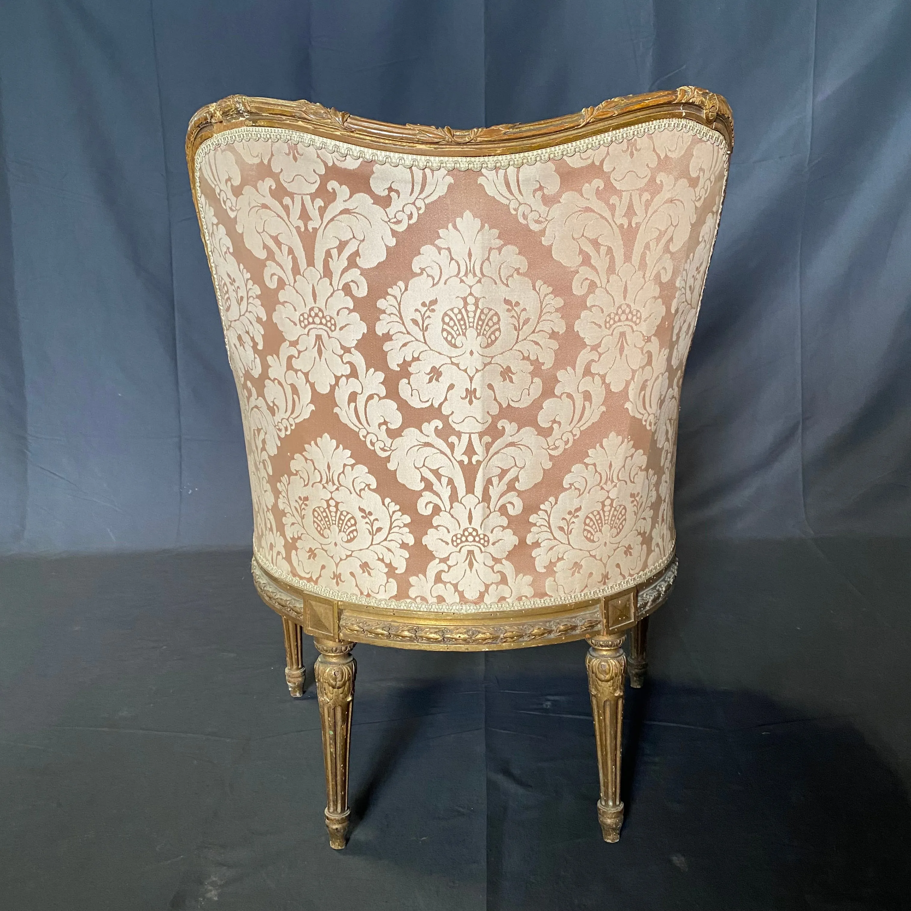 Exquisite Early 19th Century French Set of 4 Louis XVI Armchairs or Bergere Chairs