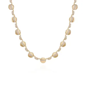 Goldtone Pave Multi-Coin Statement Necklace