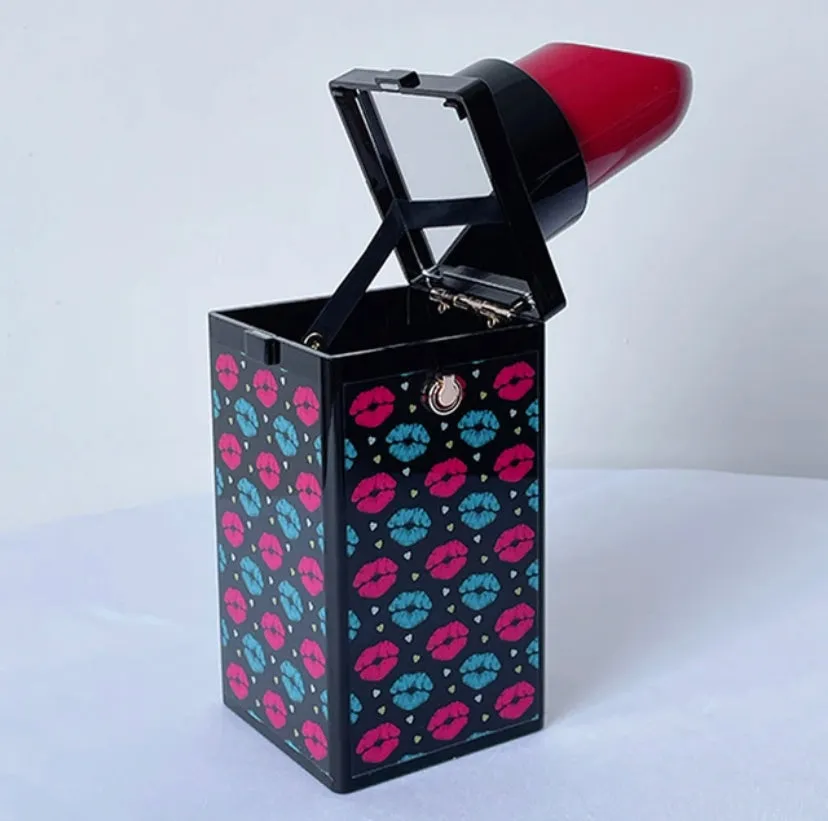 INS Lipstick Shape Prints Purse