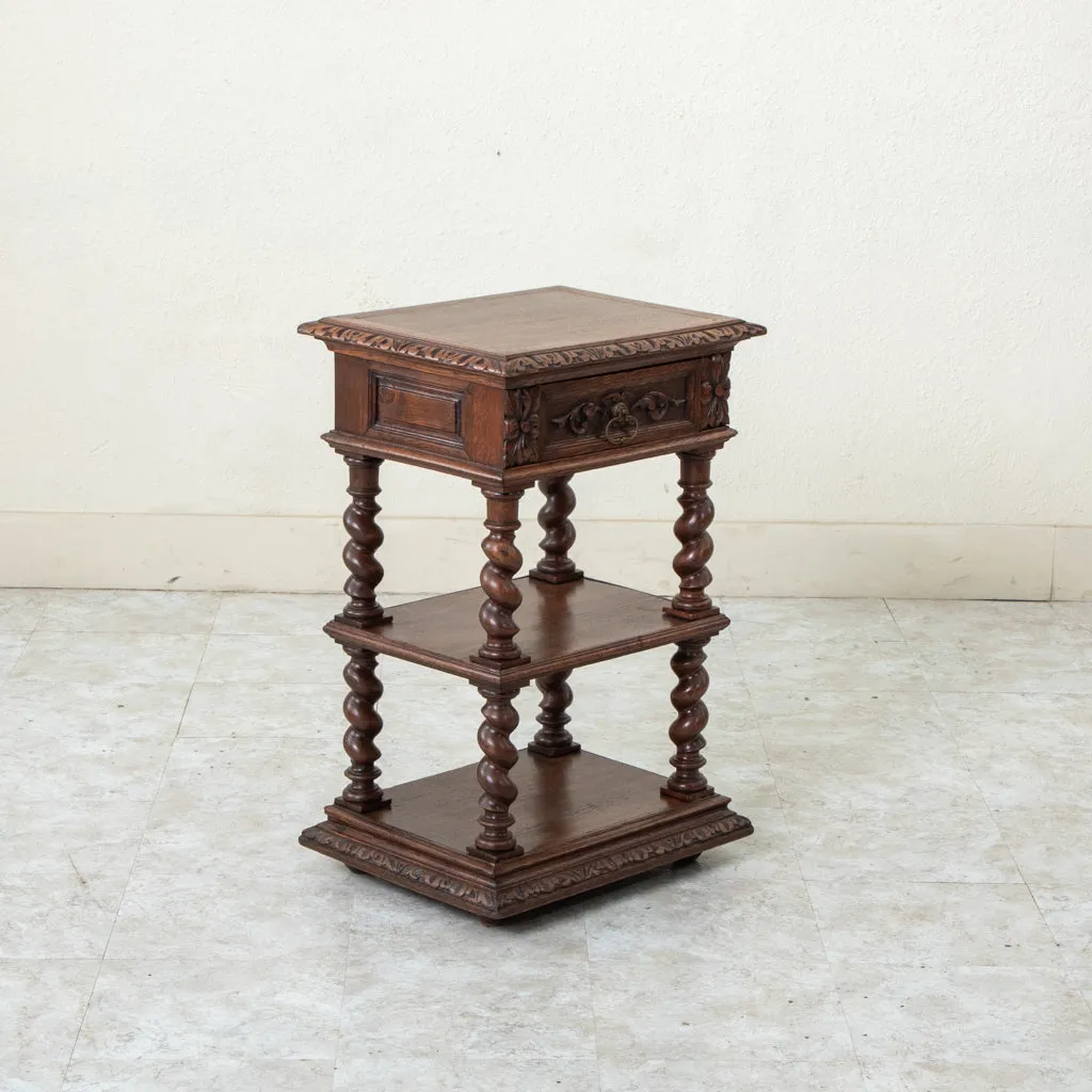 Louis XIII Oak Side Table