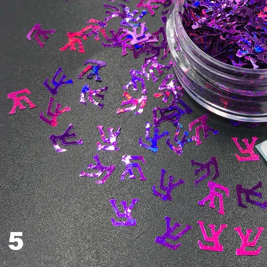 Luxe Nail Art Glitter Confetti Nail Decoration