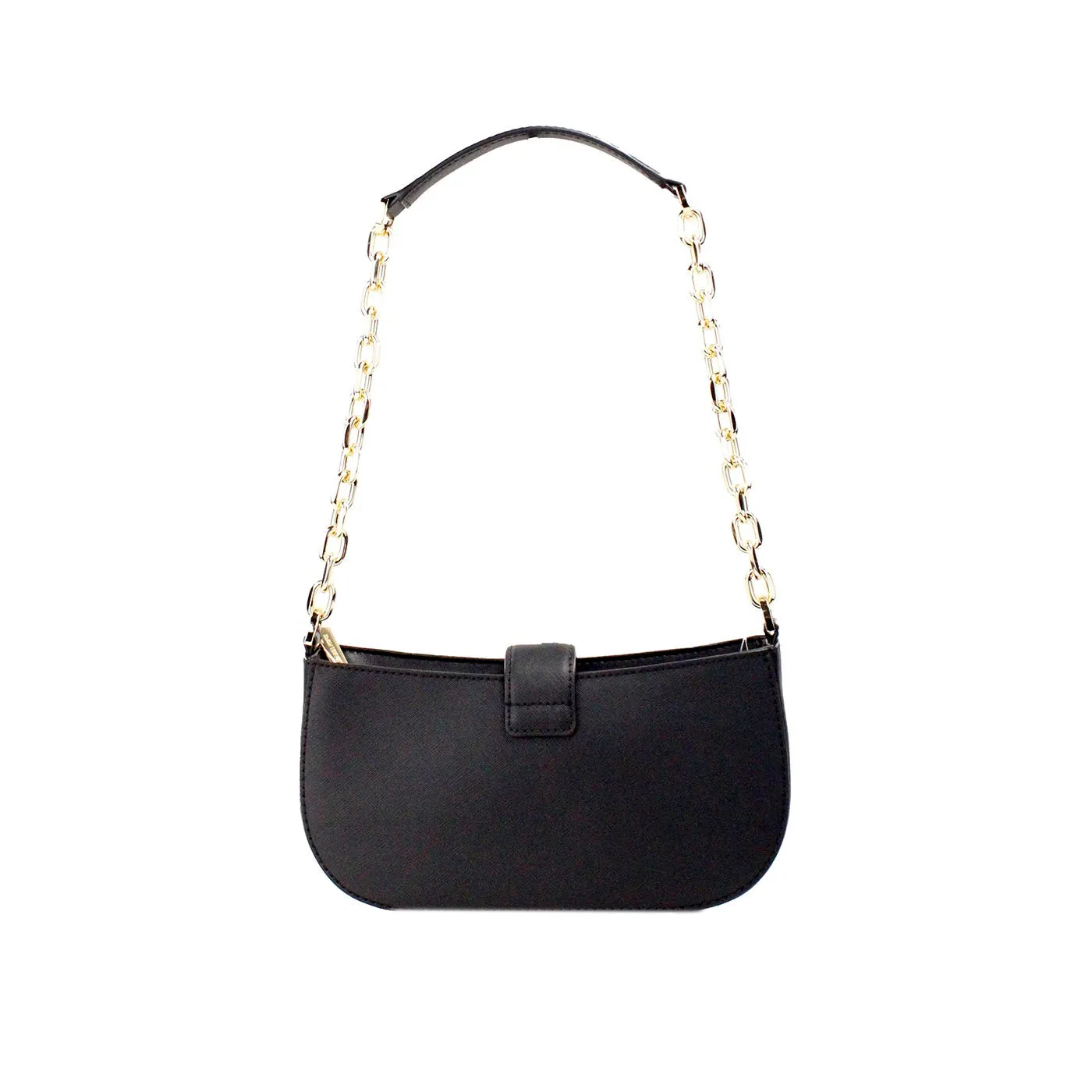 Michael Kors Carmen Small Black Pouchette Shoulder Handbag