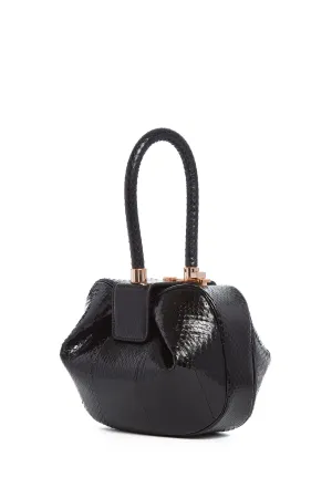 Nina Bag in Black Snakeskin