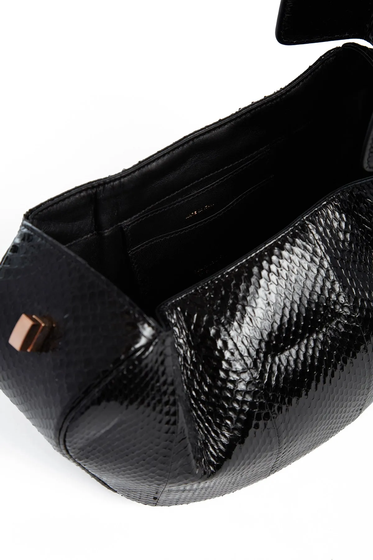 Nina Bag in Black Snakeskin