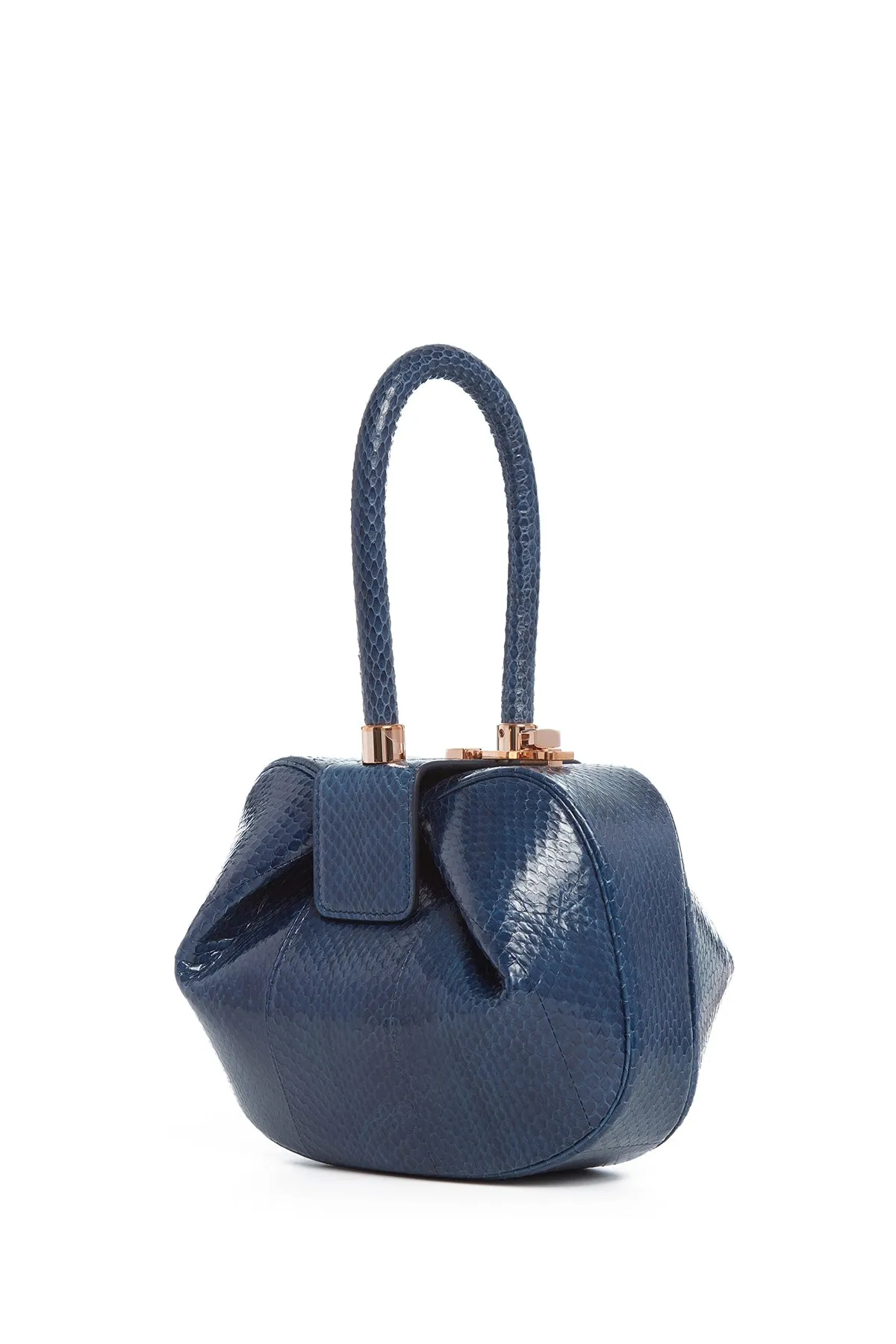 Nina Bag in Navy Snakeskin