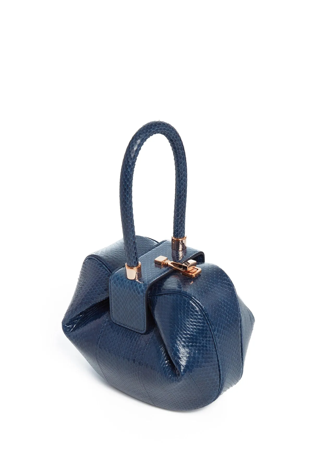 Nina Bag in Navy Snakeskin