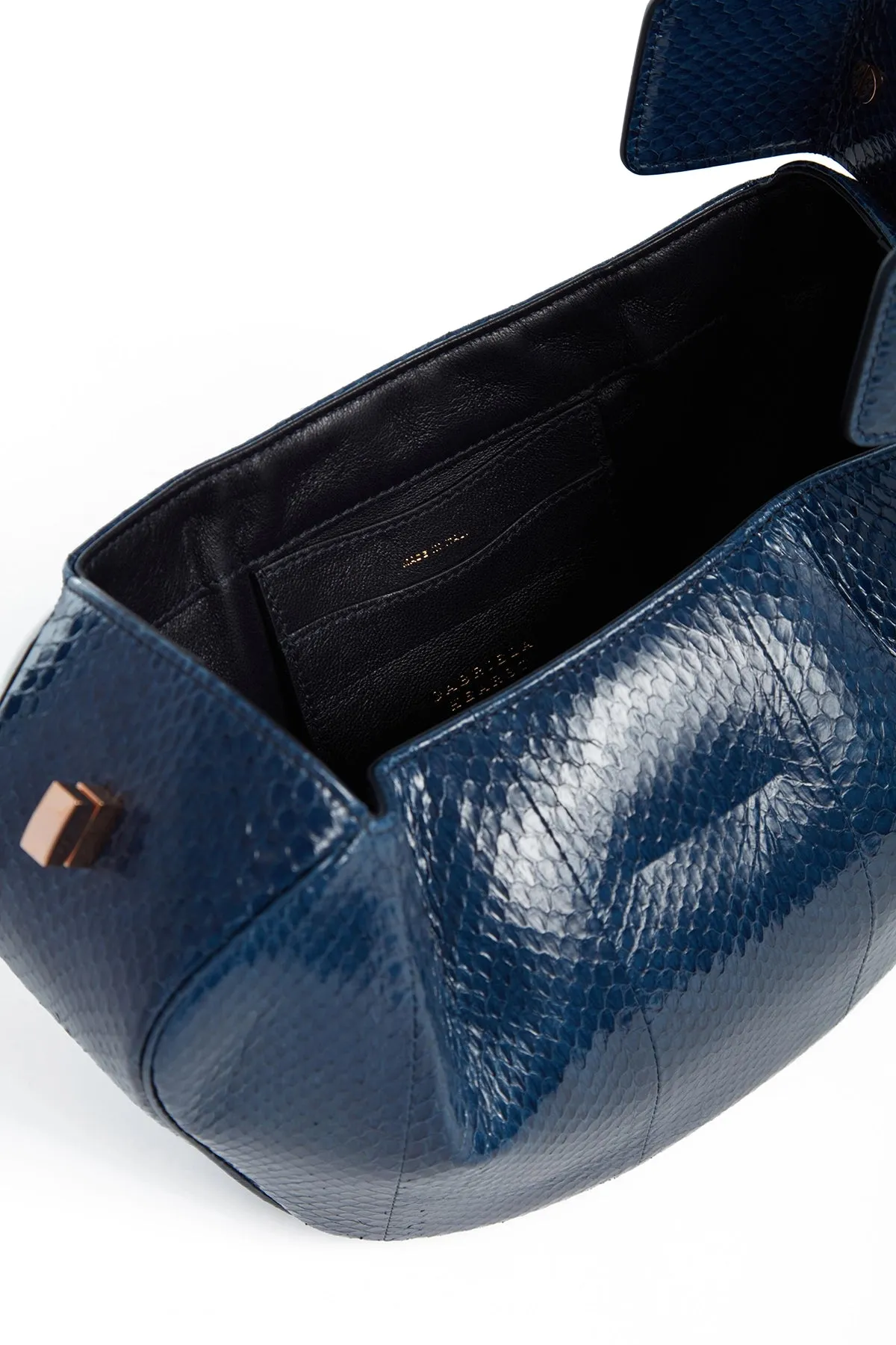 Nina Bag in Navy Snakeskin