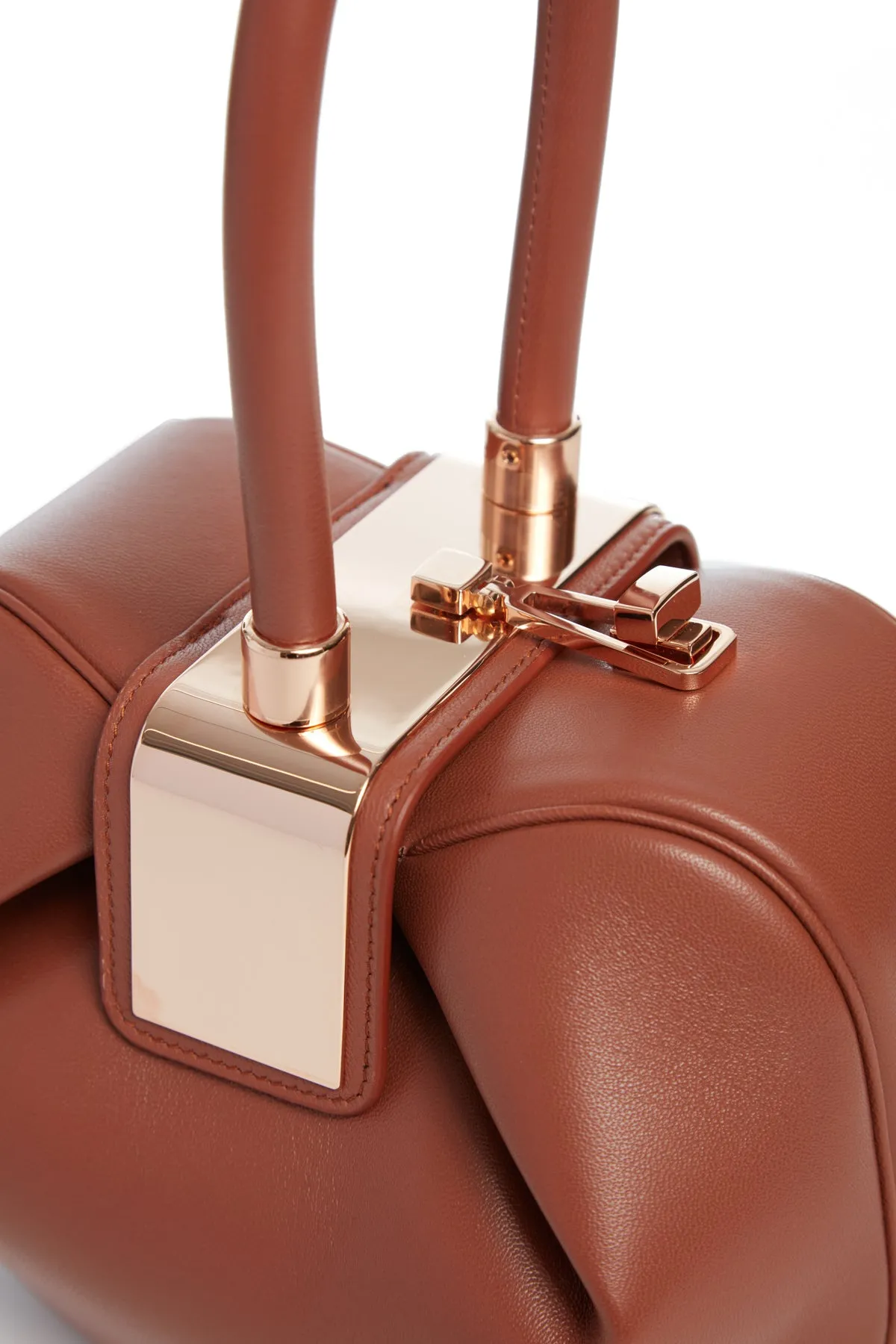 Nina Midas Bag in Cognac Nappa Leather