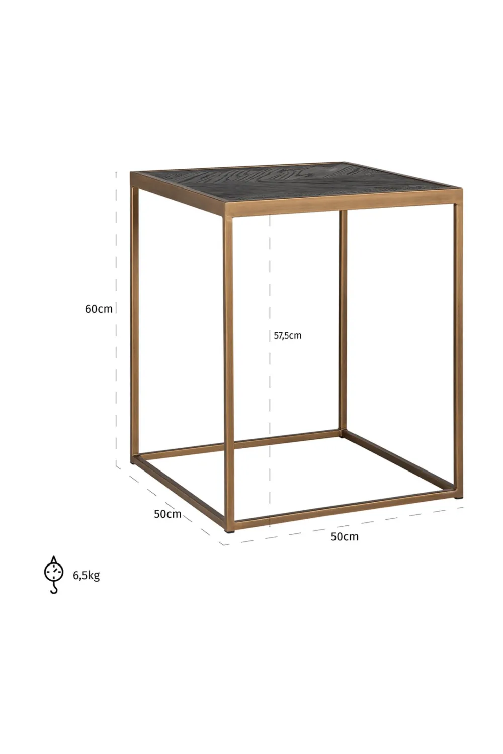 Oak Framed Oak End Table | OROA Blackbone