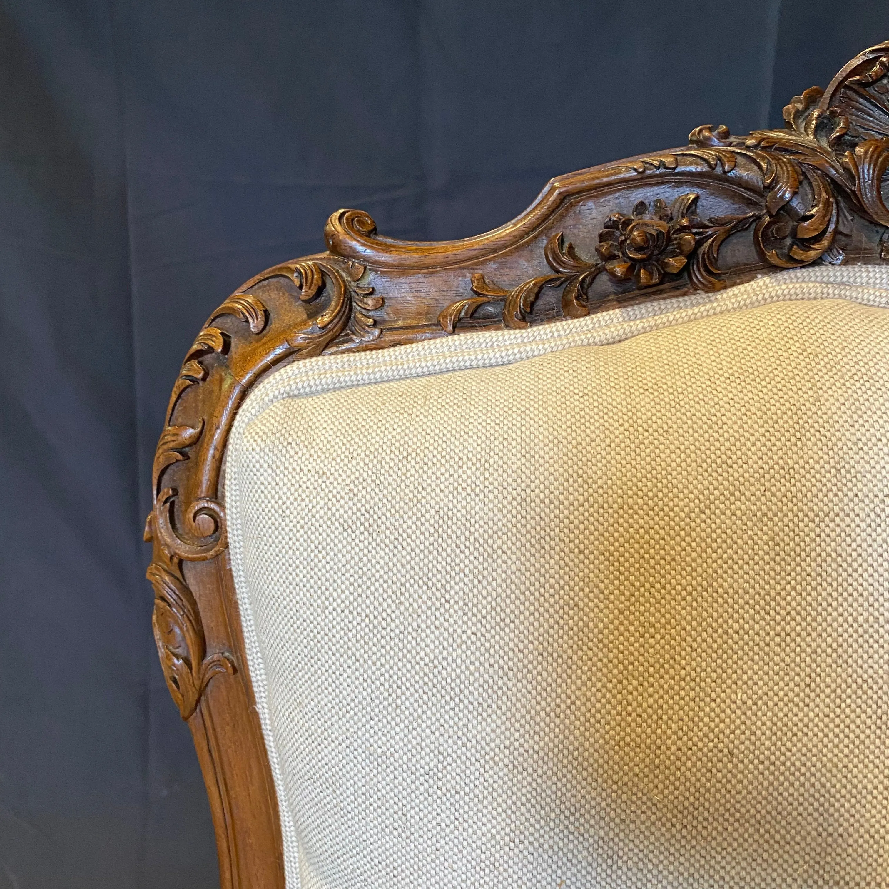 Pair of 19th Century French Exquisitely Carved Louis XV Side Chairs, Accent Chairs or Dining Chairs