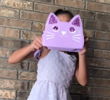 Purple Heart-Eyed Kitty Handbag (Bewaltz) - Purse