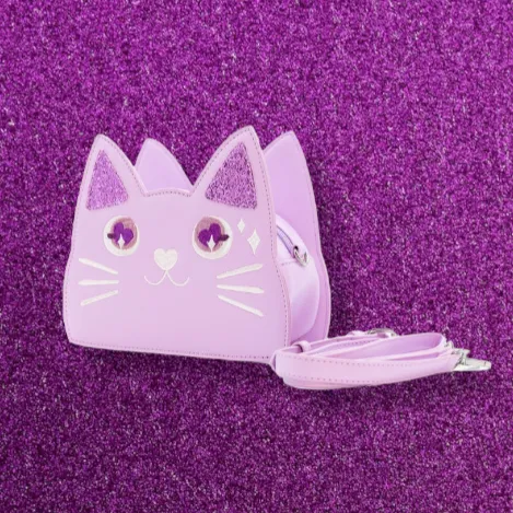 Purple Heart-Eyed Kitty Handbag (Bewaltz) - Purse