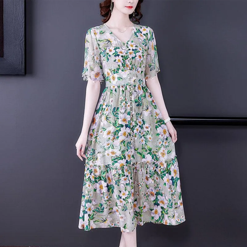 Silk Dress Female Summer High-end