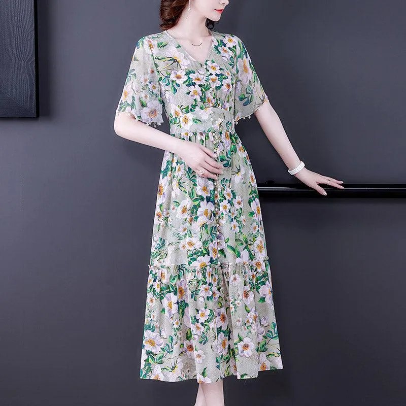 Silk Dress Female Summer High-end