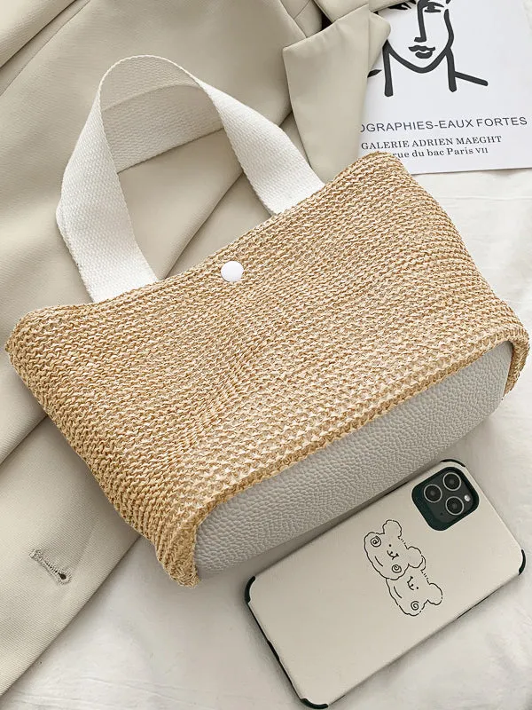 Simple Casual Vacation Weave Bag