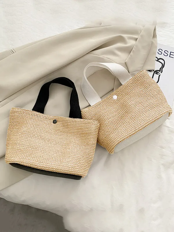 Simple Casual Vacation Weave Bag