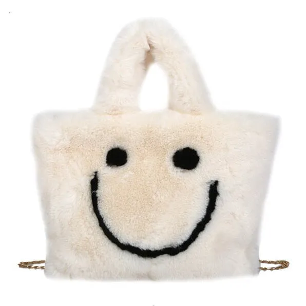 Smiley Face Fuzzy Handbag