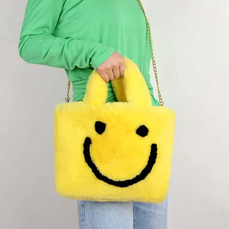 Smiley Face Fuzzy Handbag