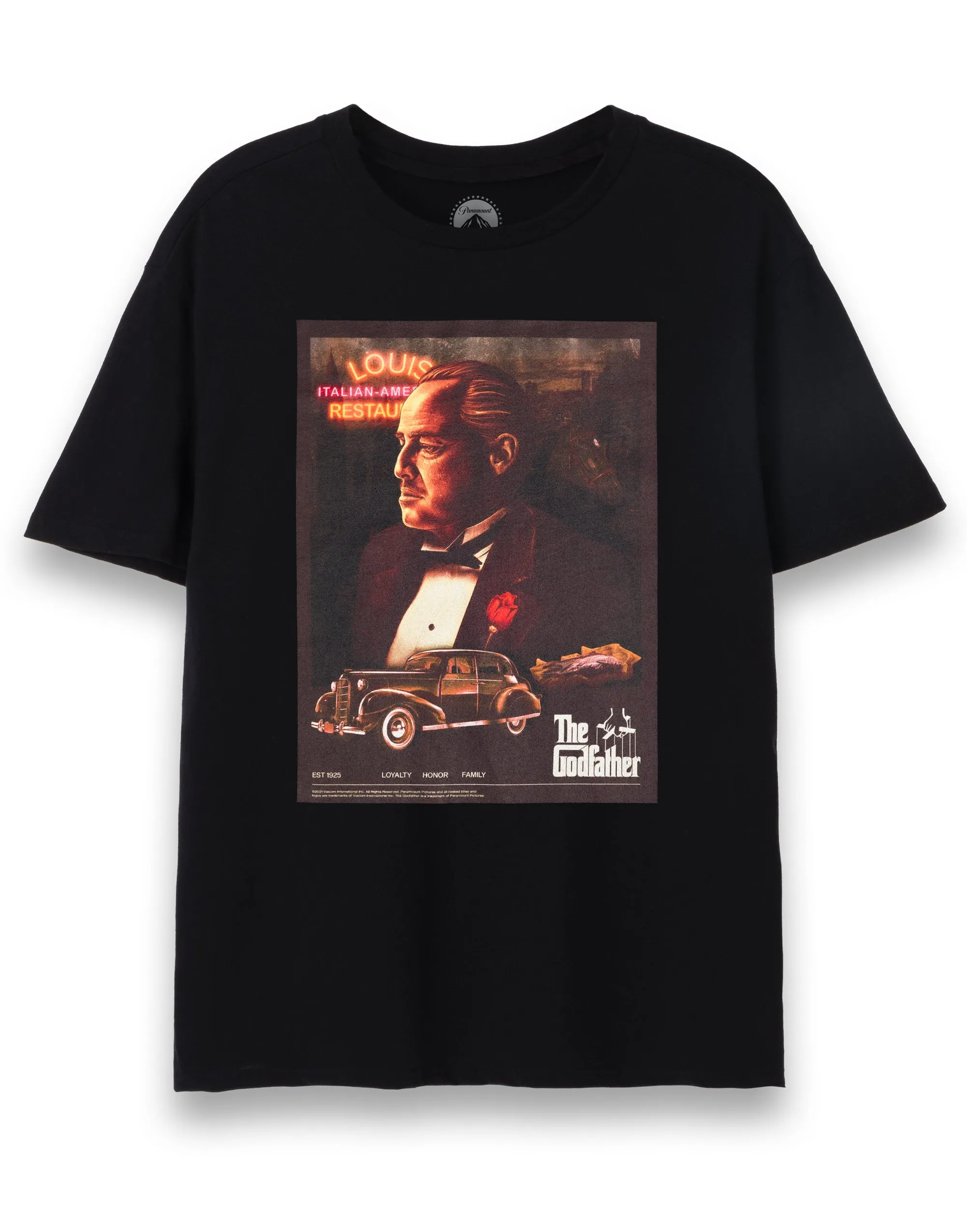 The Godfather Italian Restaurant Men's Black T-Shirt