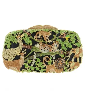 The Zoo Crystal Embellished Evening Clutch