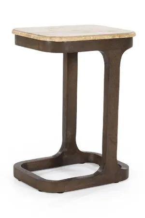 Travertine End Table | Eleonora Tyler