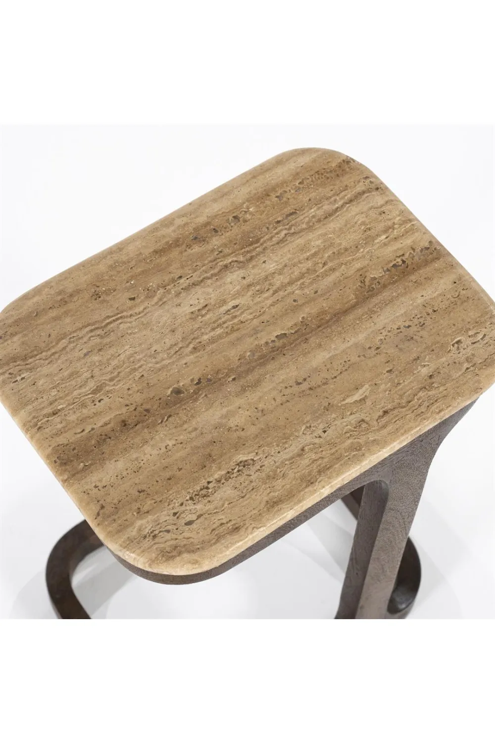 Travertine End Table | Eleonora Tyler