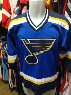 Vintage ST LOUIS BLUES NHL CCM Jersey YL/YXL